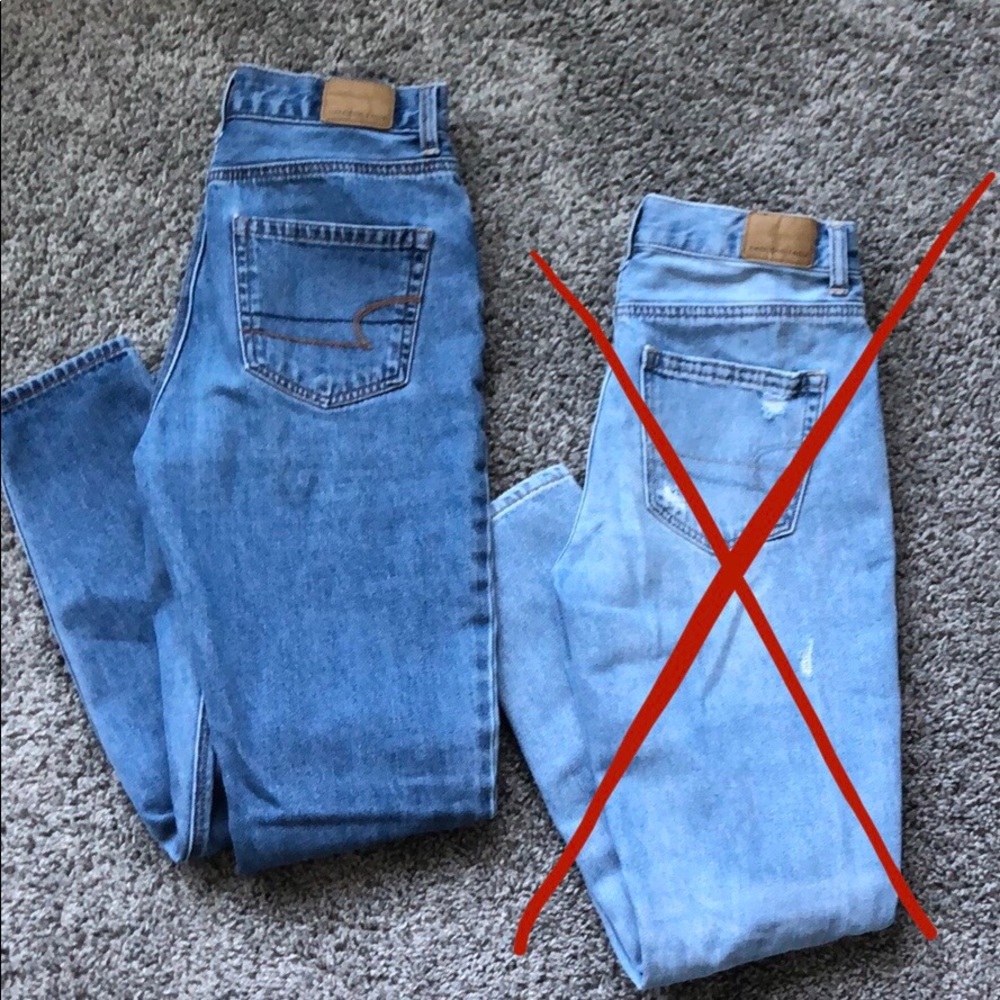 2 pairs of american eagle mom jeans!